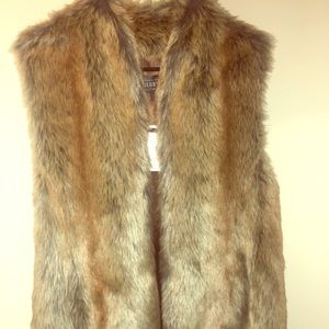 Long fur vest from Wilson’s leather